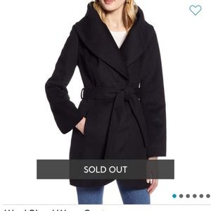 Halogen Wool Blend Wrap Coat